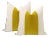 22" Chartreuse Mohair Panel + Linen Pillows - a Pair For Sale