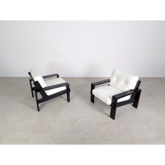 Black Armchairs by Esko Pajamies for Asko Finland, Set of 2 For Sale - Image 8 of 12