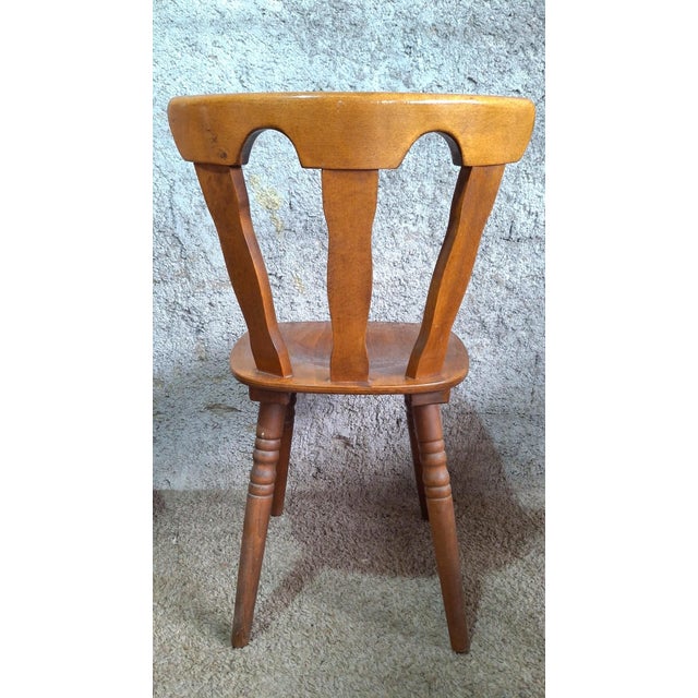1950s Rustic Bistro Chairs in Honey Beech, 1950s, Set of 9 For Sale - Image 5 of 10