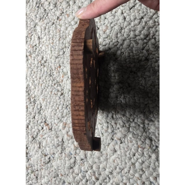 Traditional 1990s Traditional Wooden Trivet For Sale - Image 3 of 3