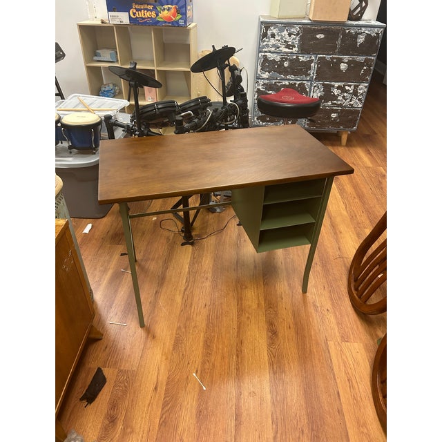 Mid Century Modern Desk (With Chair Included) For Sale - Image 11 of 12