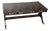Maitland-Smith Embossed Leather Wrapped Partners Desk W/ Brass Hardware For Sale