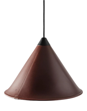 Namibia Leather Cone Small Lamp by Cuero Design