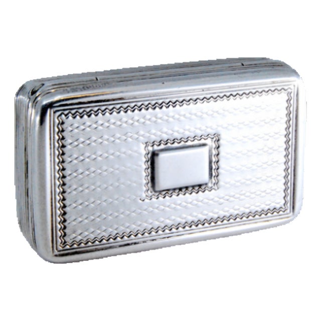 William IV Silver and Gold Vinaigrette Box with Borders For Sale