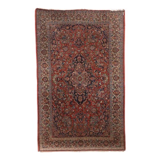 Asian Cotton & Wool Thin Knot Rug For Sale