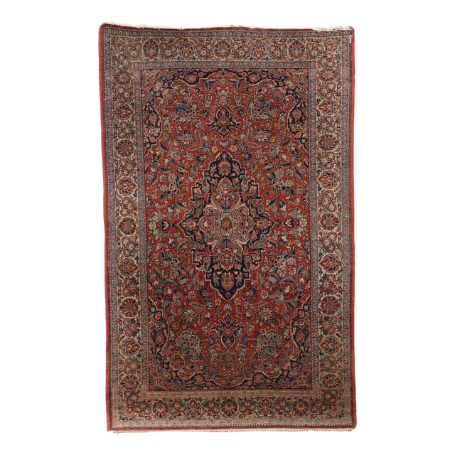 Asian Cotton & Wool Thin Knot Rug For Sale