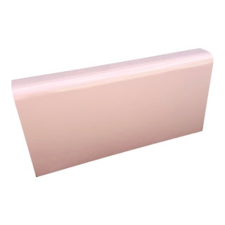 Postmodern Pink Gloss Laminate Waterfall Queen Size Headboard For Sale