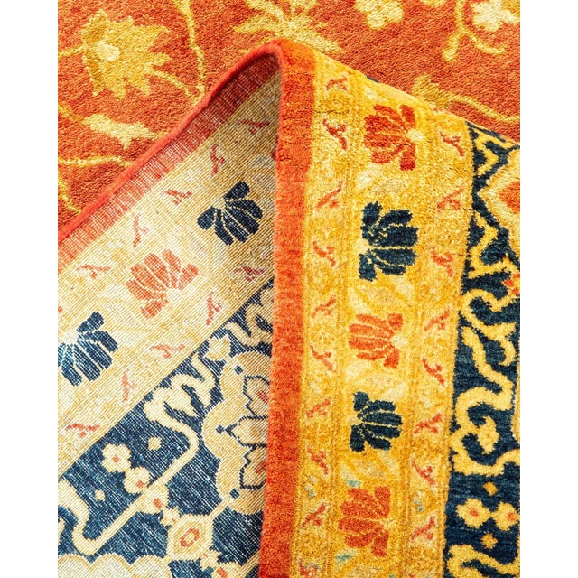 Vintage Moroccan Hand Knotted Wool Area Rug, Orange - 8'1" X 9'10" For Sale In New York - Image 6 of 9