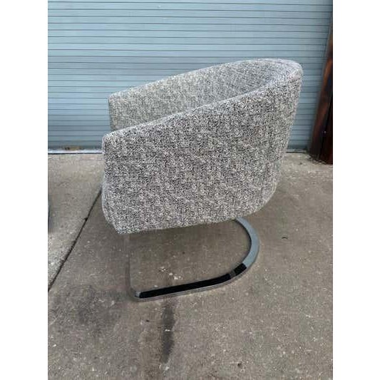 Pair of Barrel Lounge Chairs Attributed to Pace Furniture, Chrome Bases, 1968 For Sale - Image 15 of 17