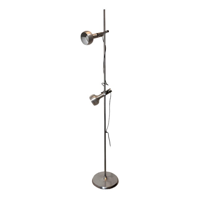 Vintage Adjustable Double Spot Floor Lamp For Sale