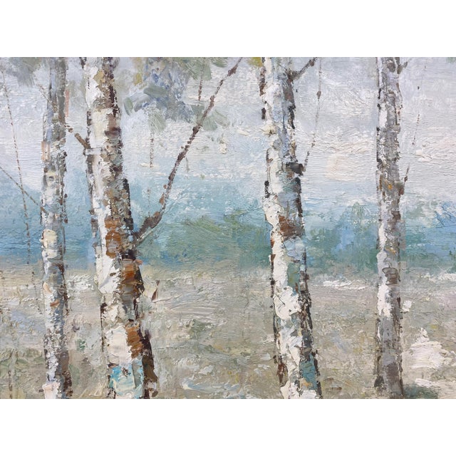 Taupe Impressionistic Landscape Original Oil Painting For Sale - Image 8 of 12