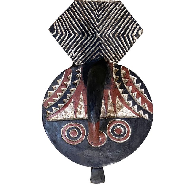 Wood Large Vintage African Bobo Bwa Plank Mask Burkina Faso 80" H For Sale - Image 7 of 7