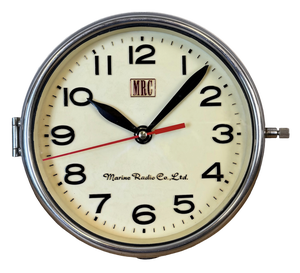 Vintage Beige MRC Ships Wall Clock, 1970s