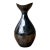 Vintage Black Glazed Ceramic Vase For Sale