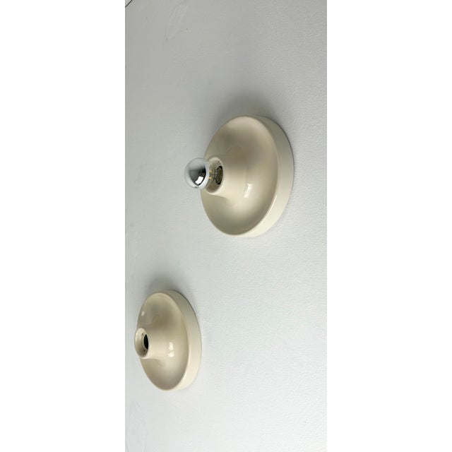 1970s Cream Bulbo Wall or Ceiling Lights from Tronconi, Italy, 1970s, Set of 2 For Sale - Image 5 of 9