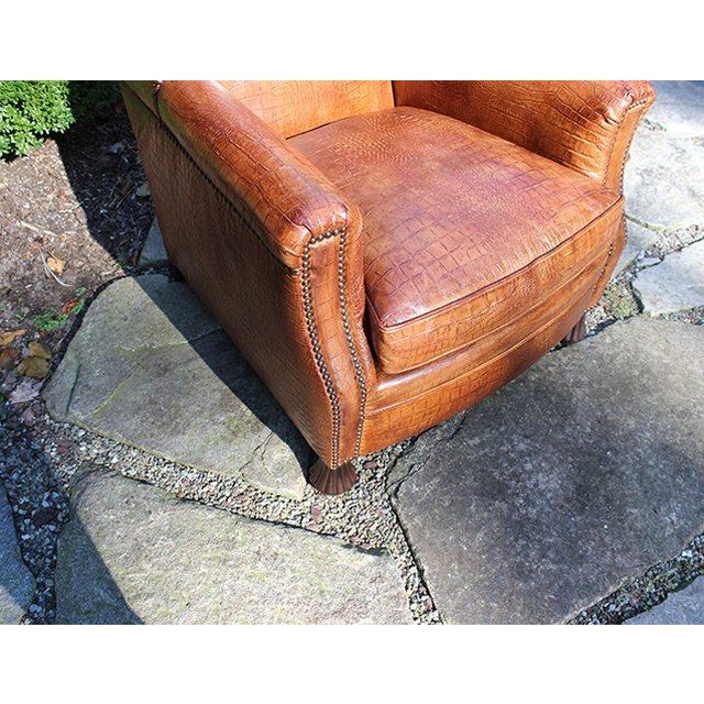 Hancock & Moore Vintage Hancock & Moore Leather Club Chairs- a Pair For Sale - Image 4 of 11