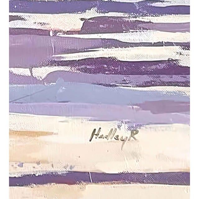 Yin Yang by Hadley Rampton | Oil on Canvas Abstract depiction of trees in a snowy landscape. For Sale - Image 4 of 5