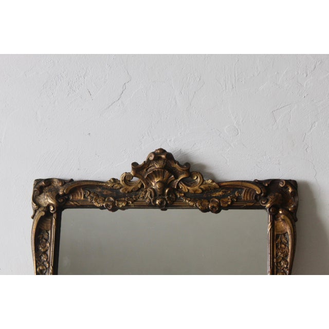 1960s Ornate Rococo Style Large Rectangular Wall Mirror For Sale In Miami - Image 6 of 11