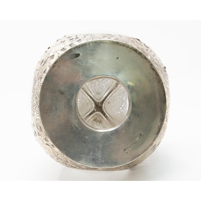 Antique Asian Decanter Silver Over Glass, Late 19th Century For Sale - Image 11 of 13