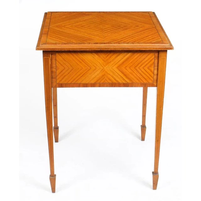 19th Century Victorian Satinwood Occasional Table For Sale - Image 11 of 14