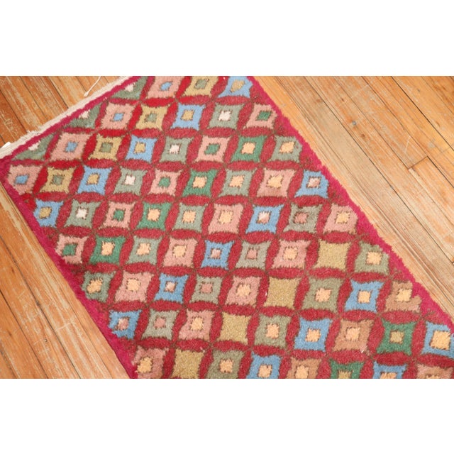 Textile Turkish Deco Scatter Rug - 0'4" x 2'1" For Sale - Image 7 of 8