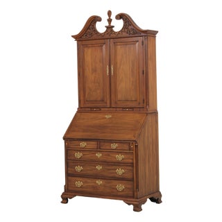 Henkel Harris Walnut Secretary Blind Door Desk For Sale