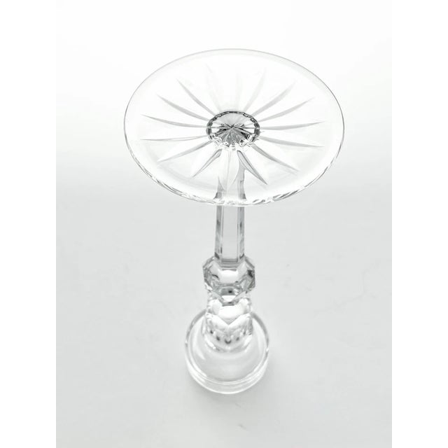 1990s Rogaska “Richmond” Pair of Crystal Taper Candlestick Holders For Sale In Dallas - Image 6 of 7