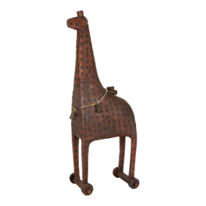 Rare American Folk Art Painted Carved Giraffe Sculpture, Pennsylvania Ca. 1850