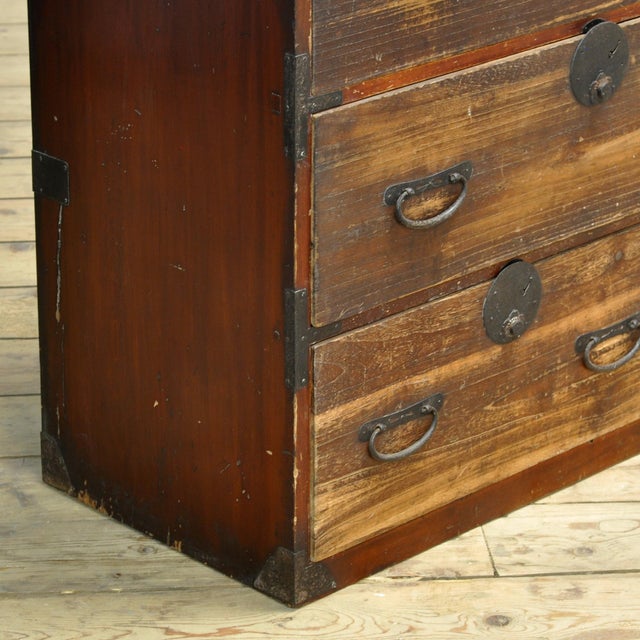 Japanese Tansu Chest of Drawers, 1870 For Sale - Image 9 of 15