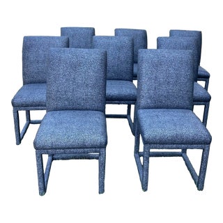 1990 Milo Baughman for Thayer Coggin Dining Chairs - Set of 8 For Sale