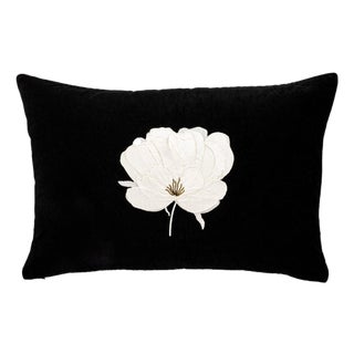 Lotus Silk Velvet Throw Pillow Cover, 12 X 20 For Sale