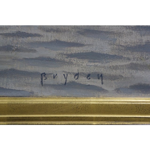 Lewis Bryden Green Meadow Bend Plein Air Landscape Oil Painting 38" For Sale - Image 4 of 14