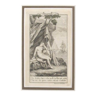 1781 Italian Engraving, Divine Comedy (Dante Alighieri) Canto 10 For Sale