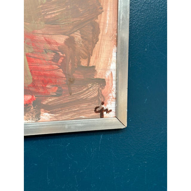Calle Johansson, Two Horses, 1959, Oil Painting on Panel, Framed For Sale - Image 11 of 15