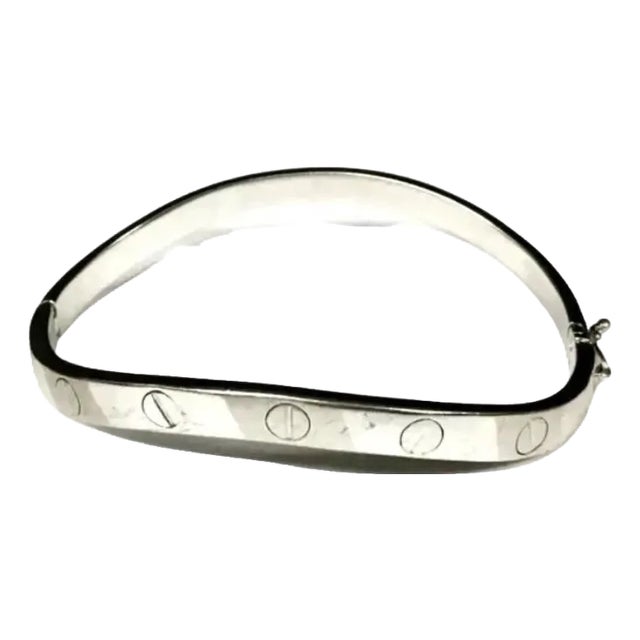 14k White Gold Bracelet For Sale