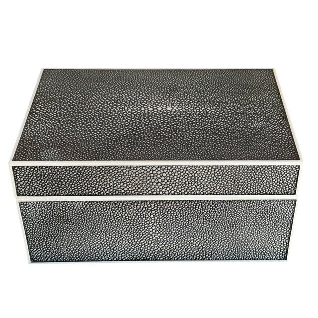 Modern Modern Shagreen Clad Jewelry Box For Sale - Image 3 of 7