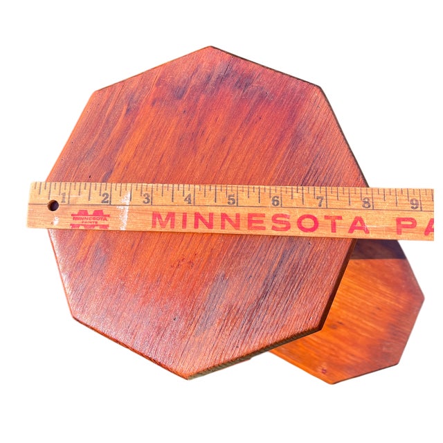 Tan Vintage 1970s Wooden Multi-Tier Plant Stand For Sale - Image 8 of 8