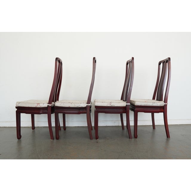 Textile Vintage Chinoiserie Dining Chairs (Set of 8) For Sale - Image 7 of 17