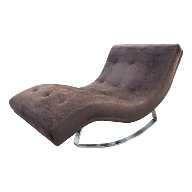 1970s Adrian Pearsall Style Wave Chaise Lounge For Sale
