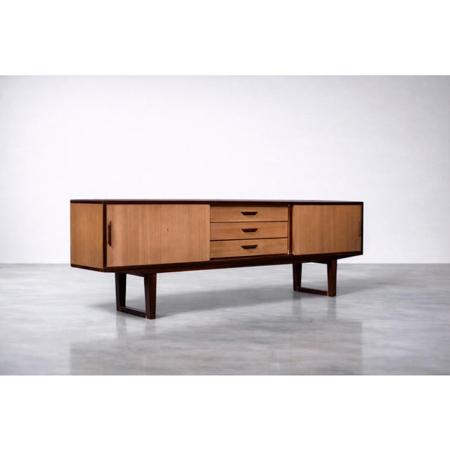 Mid-Century Danish Modern Wood Sideboard with Drawers, 1970s For Sale - Image 18 of 18