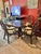 1970s Bamboo Round Glass Top Table and chairs. The glass top round table has a 47” diameter. The pedestal base is bamboo...