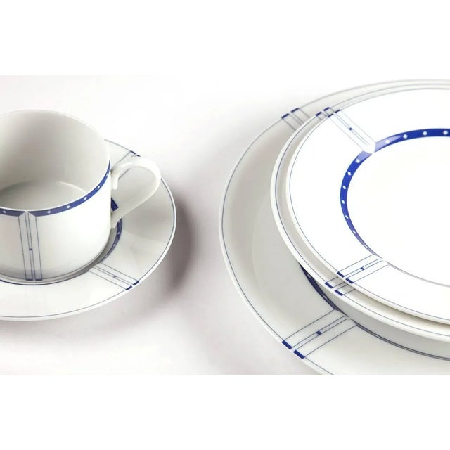 Mid-Century Modern Swid Powell Dinner Set "Chicago Blues" Custom - Set of 5 For Sale - Image 3 of 6