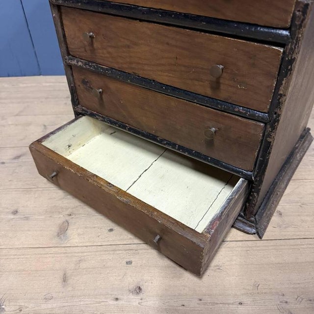 Antique Painted Wooden Chest of Drawers For Sale - Image 10 of 14