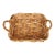 1950s Mid-Century Vintage Chunky Rectangular Wicker Bread Basket With Handles For Sale