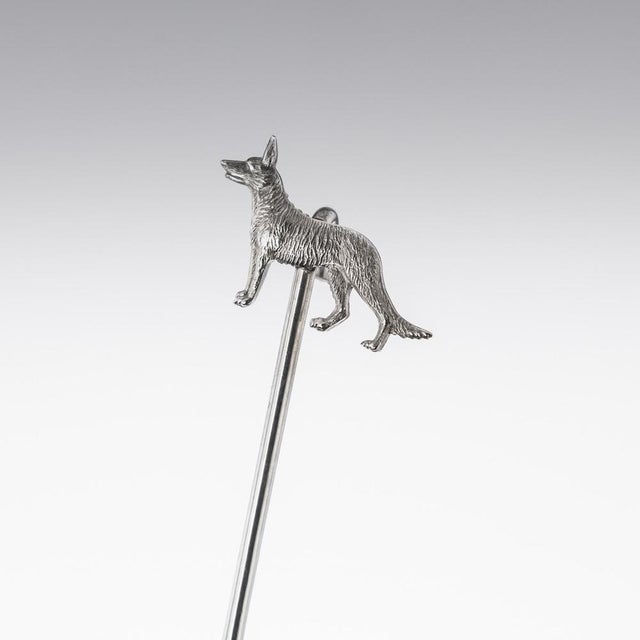 20th Century Silver Cased Cocktail Picks with Dog Breed Motif, 1934, Set of 6 For Sale - Image 6 of 11