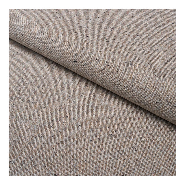 Sample - Schumacher Clarke Donegal Wool Blend Fabric in Taupe For Sale