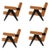 053 Capitol Complex Armchairs by Pierre Jeanneret for Cassina, Set of 4 For Sale - Image 10 of 10
