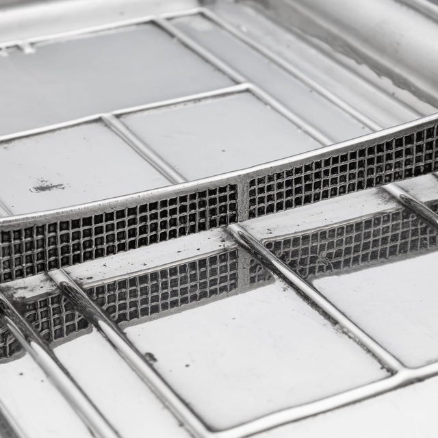 Large Vintage Spanish Silver-Plated Tennis Court Ashtray, 1960s For Sale - Image 10 of 14