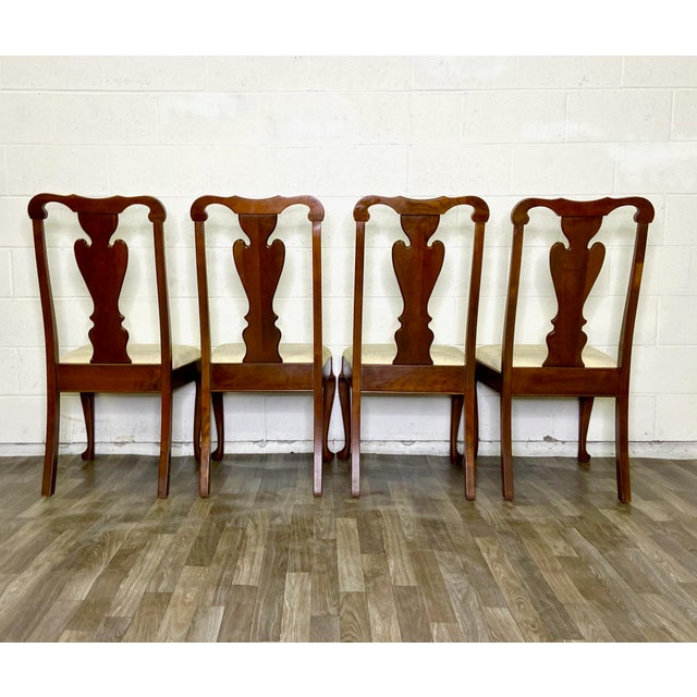 Vintage Pennsylvania House Queen Anne Style Cherry Dining Side Chairs