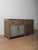 Farmhouse Rustic Wooden Marble Top Sideboard With Drawers & Frosted Panels For Sale - Image 3 of 7
